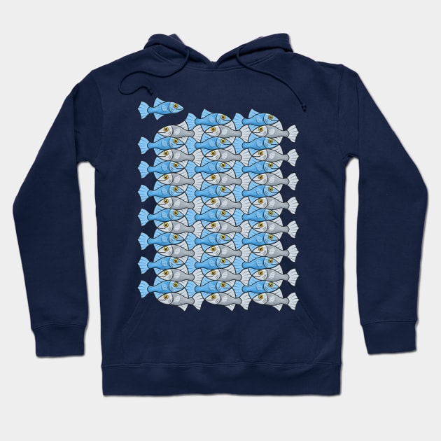 Escher style fish IV Hoodie by Maxsomma